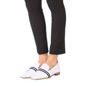 Rag&Bone Amber Striped-Web Leather Loafer Color-White Size-11/41 NWT